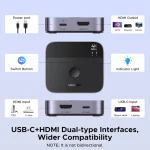 Ugreen USB 2.0 Hub 2 Θυρών με σύνδεση USB-C 55451 - Image 7