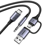 Ugreen Μετατροπέας USB-C male σε USB-A / USB-C female Γκρι 1τμχ 45009 - Image 2