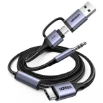 Ugreen Μετατροπέας USB-C male σε USB-A / USB-C female Γκρι 1τμχ 45009 - Image 3