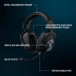 Logitech G Pro X SE Over Ear Gaming Headset με σύνδεση 3.5mm / USB 981-001470 - Image 4