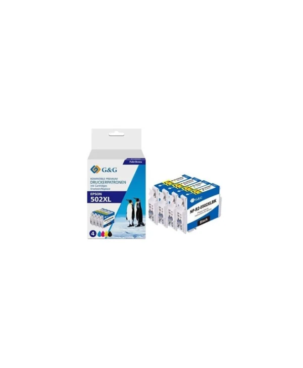 G&G Πακέτο Συμβατών Μελανιών Εκτυπωτή InkJet Epson 502XL 550 Σελίδων 9.2ml Πολλαπλό (Color) 1τμχ 16433