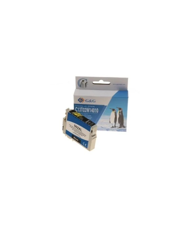 G&G Συμβατό Μελάνι Εκτυπωτή InkJet Epson 502XL 550 Σελίδων 9.2ml Μαύρο 1τμχ 16429