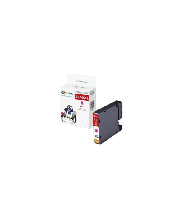 G&G Συμβατό Μελάνι Εκτυπωτή InkJet Canon PGI-2500XLM 20.4ml Ματζέντα 1τμχ 9857