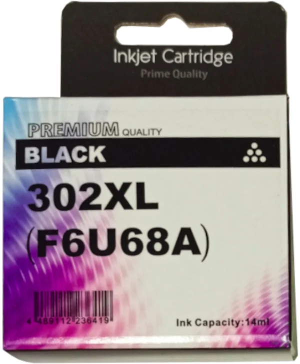 Συμβατό-hp No 302xl Black F6u68ae New Version 70360