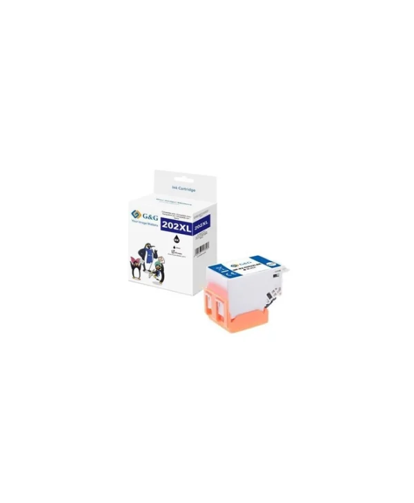 G&G Συμβατό Μελάνι Εκτυπωτή InkJet Epson 202XL 550 Σελίδων Μαύρο 1τμχ 15175