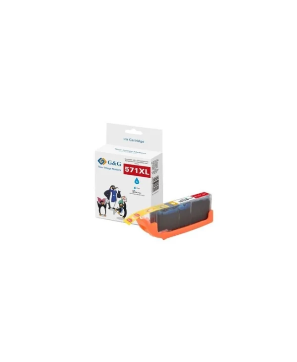 G&G Συμβατό Μελάνι Εκτυπωτή InkJet Canon CLI-571XLC / 0332C001 1τμχ 13857