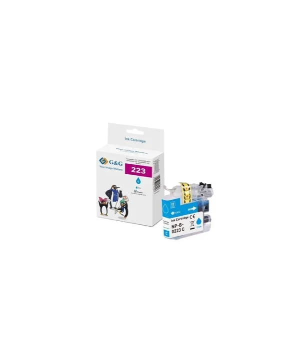 G&G Συμβατό Μελάνι Εκτυπωτή InkJet Brother LC-223C 550 Σελίδων 5.9ml Κυανό 1τμχ 14521