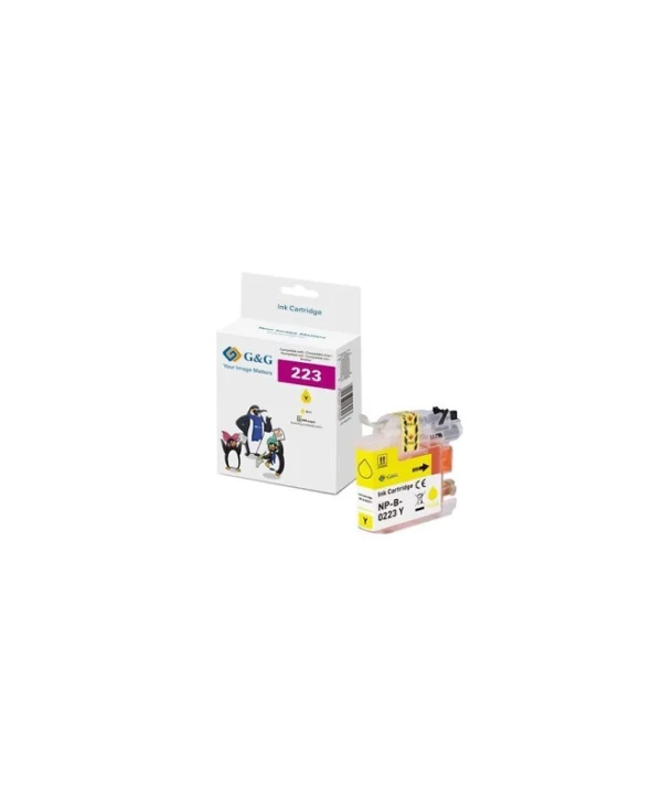 G&G Συμβατό Μελάνι Εκτυπωτή InkJet Brother LC-223Y 550 Σελίδων Κίτρινο 1τμχ 14523
