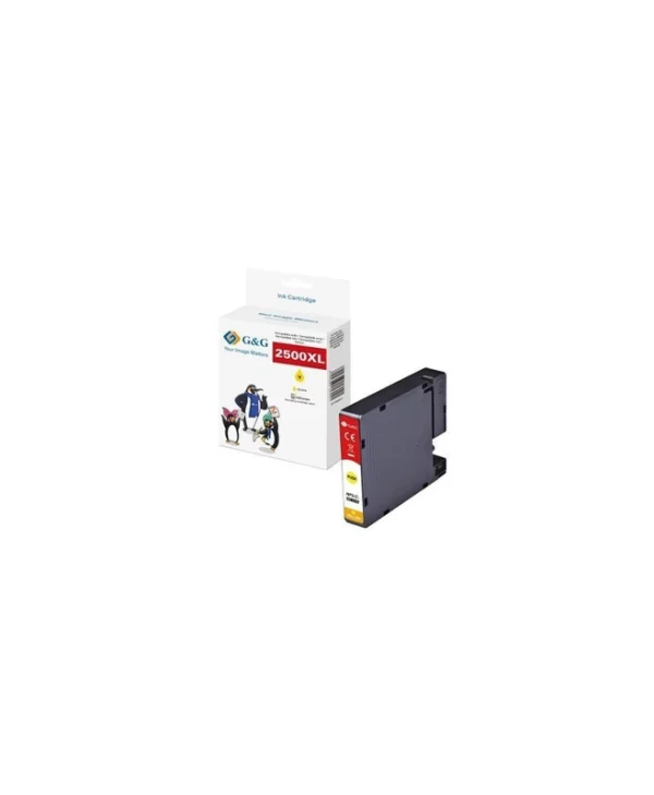 G&G Συμβατό Μελάνι Εκτυπωτή InkJet Canon PGI-2500XLY 755 Σελίδων 19.3ml Πολλαπλό (Color) 1τμχ 9856