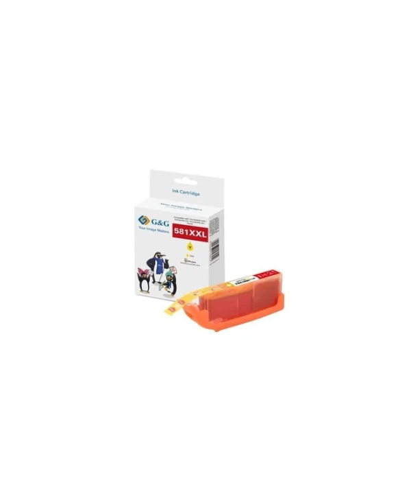 G&G Συμβατό Μελάνι Εκτυπωτή InkJet Canon CLI-581Y XXL Πολλαπλό (Color) 1τμχ 15844