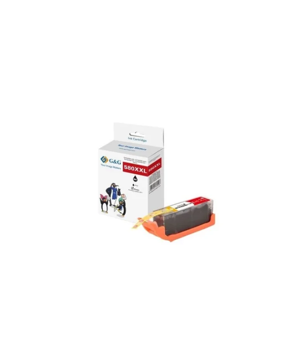 G&G Συμβατό Μελάνι Εκτυπωτή InkJet Canon PGI-580BK XXL Πολλαπλό (Color) 1τμχ 18826