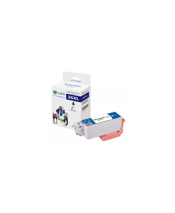 G&G Συμβατό Μελάνι Εκτυπωτή InkJet Epson 26XL/T2621/C13T26214012 500 Σελίδων 8.7ml Μαύρο 1τμχ 14657