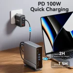 Vention USB-C Docking Station με HDMI/DisplayPort 4K PD Ethernet και σύνδεση 3 Οθονών Γκρι (TPUH0) - Image 3