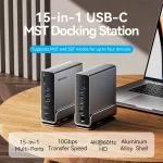 Vention USB-C Docking Station με HDMI/DisplayPort 4K PD Ethernet και σύνδεση 3 Οθονών Γκρι (TPUH0) - Image 9