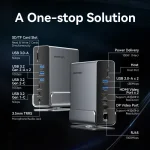 Vention USB-C Docking Station με HDMI/DisplayPort 4K PD Ethernet και σύνδεση 3 Οθονών Γκρι (TPUH0) - Image 10