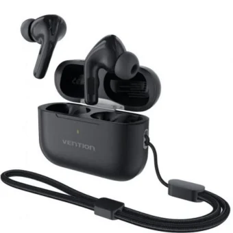 Vention Echo Lite E11 Pro In-ear Bluetooth Handsfree Ακουστικά με Αντοχή στον Ιδρώτα και Θήκη Φόρτισης Μαύρα NBVB0-PRO