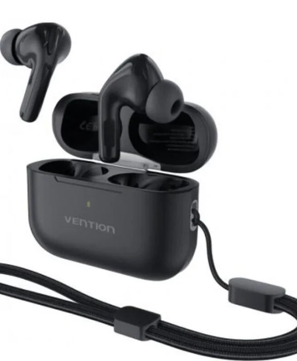 Vention Echo Lite E11 Pro In-ear Bluetooth Handsfree Ακουστικά με Αντοχή στον Ιδρώτα και Θήκη Φόρτισης Μαύρα NBVB0-PRO