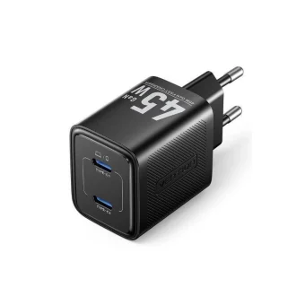 Vention Φορτιστής Χωρίς Καλώδιο GaN με 2 Θύρες USB-C 45W Power Delivery Μαύρος (FEFB0-EU)