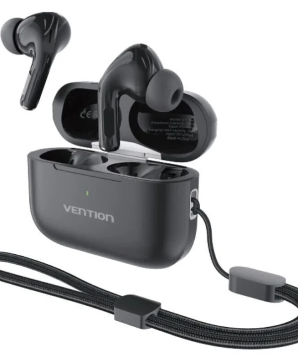 Vention Echo Lite E11 Plus In-ear Bluetooth Handsfree Ακουστικά με Αντοχή στον Ιδρώτα και Θήκη Φόρτισης Μαύρα NBVB0-PLUS
