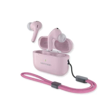 Vention Echo Lite E11 Plus In-ear Bluetooth Handsfree Ακουστικά με Αντοχή στον Ιδρώτα και Θήκη Φόρτισης Ροζ NBVP0-PLUS