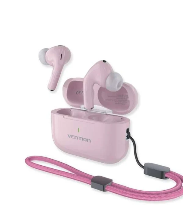 Vention Echo Lite E11 Plus In-ear Bluetooth Handsfree Ακουστικά με Αντοχή στον Ιδρώτα και Θήκη Φόρτισης Ροζ NBVP0-PLUS