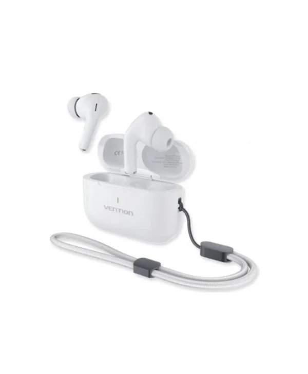 Vention Echo Lite E11 Plus In-ear Bluetooth Handsfree Ακουστικά με Αντοχή στον Ιδρώτα και Θήκη Φόρτισης Λευκά NBVW0-PLUS