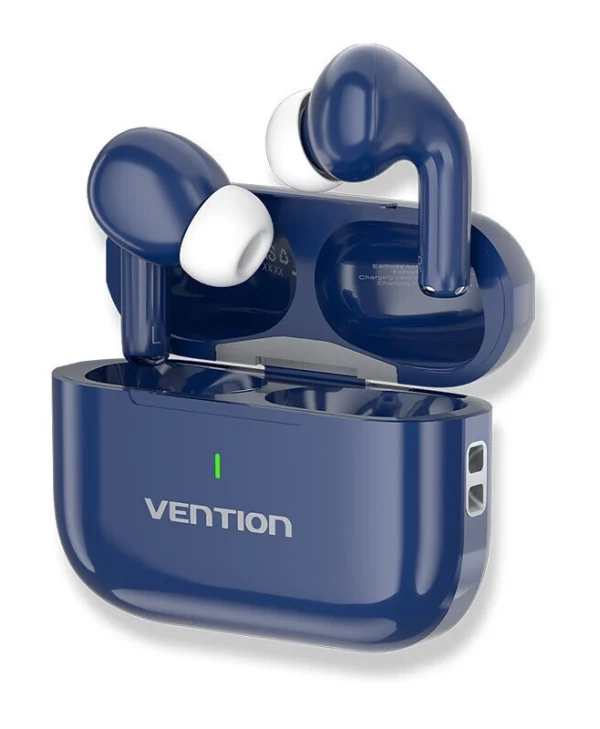 Vention Echo Lite E11 Plus In-ear Bluetooth Handsfree Ακουστικά με Αντοχή στον Ιδρώτα και Θήκη Φόρτισης Μπλε NBVL0-PLUS