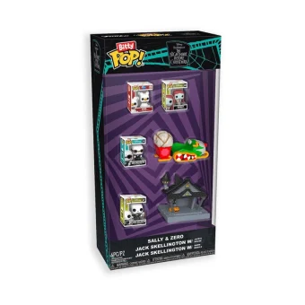 Funko Bitty Pop! Christmas: The Night Before Christmas - Sally & Zero / Jack Skellington W/Jack's House & Snow Bundle 91761