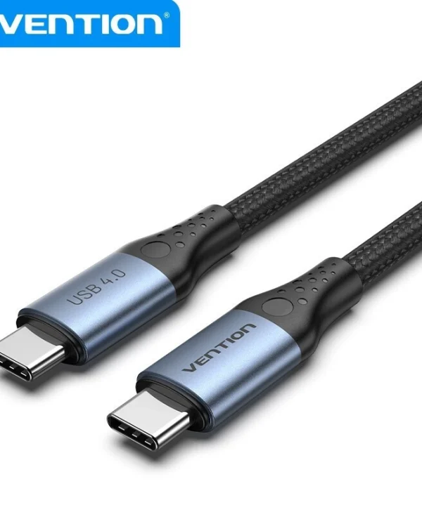 Vention Braided USB 4 Cable USB-C male - USB-C 240W Γκρι 1m (TAVHF)