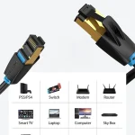 Vention S/FTP Cat.8 Καλώδιο Δικτύου Ethernet 0.5m Μαύρο 1τμχ IKABD - Image 7