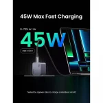Ugreen Φορτιστής Χωρίς Καλώδιο GaN με 2 Θύρες USB-C 45W Power Delivery / Quick Charge 3.0 Γκρι (Nexode Pro) 35008 - Image 4