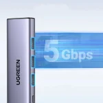 Ugreen CM511 USB-C Docking Station με HDMI 4K PD Ethernet Γκρι 15597 - Image 4