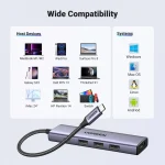 Ugreen CM511 USB-C Docking Station με HDMI 4K PD Ethernet Γκρι 15597 - Image 6
