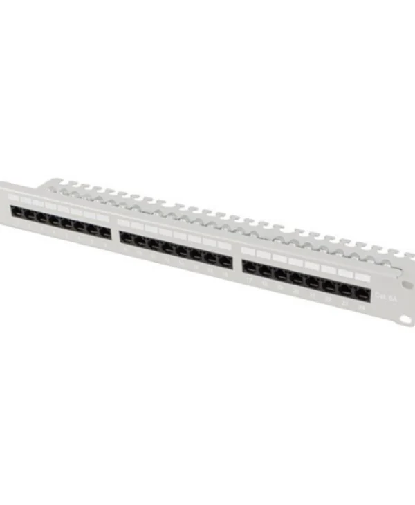Lanberg Patch Panel για Rack 1U 19" 24 Θυρών Γκρι PPUA-1124-S