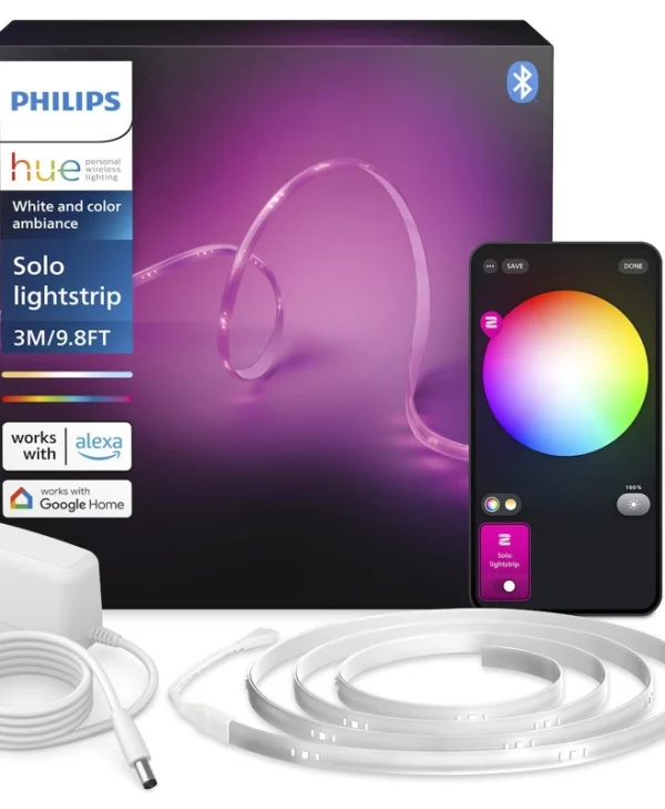 Philips Smart Ταινία LED Wi-Fi 220V RGB Φως 3m με Τροφοδοτικό 929003816902