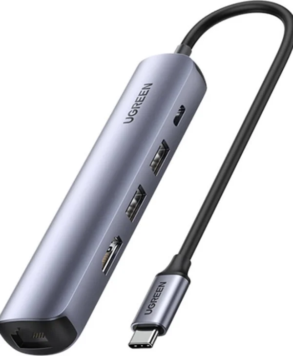 Ugreen CM418 USB-C Docking Station με HDMI 4K PD Ethernet Γκρι 10919B