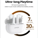 Ugreen HiTune T6 In-ear Bluetooth Handsfree Ακουστικά με Αντοχή στον Ιδρώτα και Θήκη Φόρτισης Λευκά 15158 - Image 4