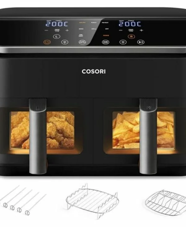 Cosori Dual Basket 8.5 Chef Edition Air Fryer με Διπλό Αποσπώμενο Κάδο 8.5lt Μαύρο CAF-R901-AEU