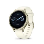 Garmin Venu 4 Stainless Steel 41mm Αδιάβροχο Smartwatch με Παλμογράφο (Lunar Gold with Bone) 010-03013-00