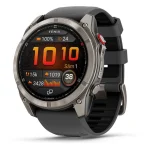 Garmin Fenix 8 Pro Titanium 51mm Αδιάβροχο Smartwatch με eSIM και Παλμογράφο (Graphite/Black Silicone) 010-03199-11