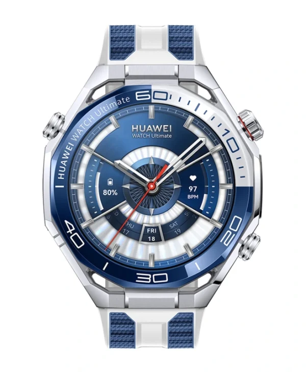 Huawei Watch Ultimate 2 Stainless Steel 48mm Αδιάβροχο με SIM και Παλμογράφο (Μπλε) 55020GAY