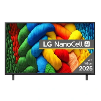 LG Smart Τηλεόραση 43" 4K UHD LED NanoCell 43NANO80A3B HDR (2025)