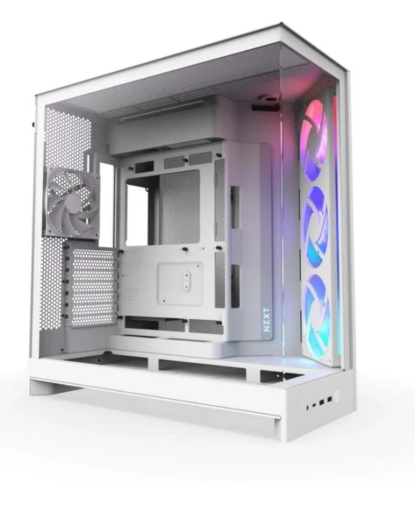 NZXT H9 Flow RGB Midi Tower Κουτί Υπολογιστή με Πλαϊνό Παράθυρο Λευκό CM-H92FW-R1