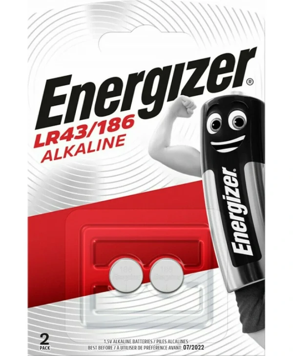 Energizer 186 Αλκαλικές Μπαταρίες Ρολογιών LR43 1.5V 2τμχ 194