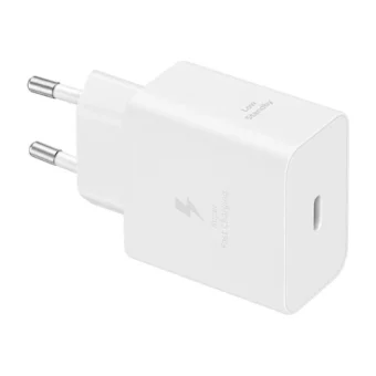 Samsung Φορτιστής Χωρίς Καλώδιο με Θύρα USB-C 45W Power Delivery / Quick Charge 2.0 Λευκός (T4511) EP-T4511NWEGEU