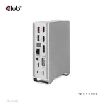 Club3D USB-C Docking Station με DisplayPort 4K PD Ethernet και συνδεση 3 Οθονών Ασημί (CSV-1568)
