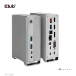 Club3D USB-C Docking Station με DisplayPort 4K PD Ethernet και συνδεση 3 Οθονών Ασημί (CSV-1568) - Image 2