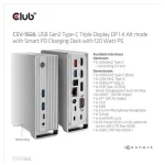 Club3D USB-C Docking Station με DisplayPort 4K PD Ethernet και συνδεση 3 Οθονών Ασημί (CSV-1568) - Image 6