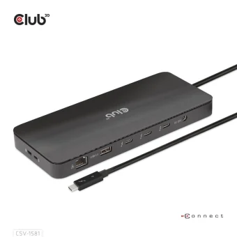 Club3D Thunderbolt 4 Docking Station με 4K Ethernet Μαύρο (CSV-1581)