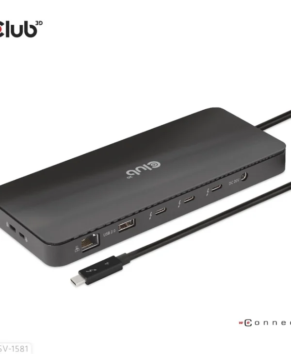 Club3D Thunderbolt 4 Docking Station με 4K Ethernet Μαύρο (CSV-1581)